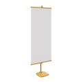 Eco Friendly Banner Stand, 24" x 48" Polyester Blend Fabric Banner, Single-Sided